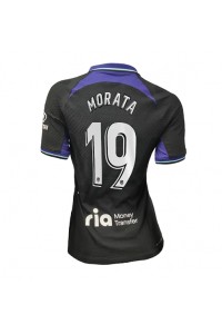 Atletico Madrid Alvaro Morata #19 Voetbaltruitje Uit tenue Dames 2022-23 Korte Mouw